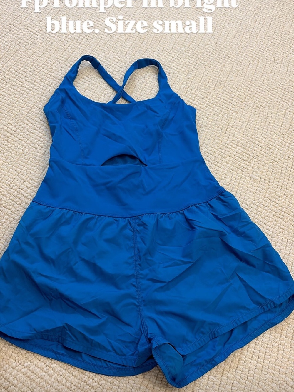 FP Movement by Free People Bright Blue Skirted Romper